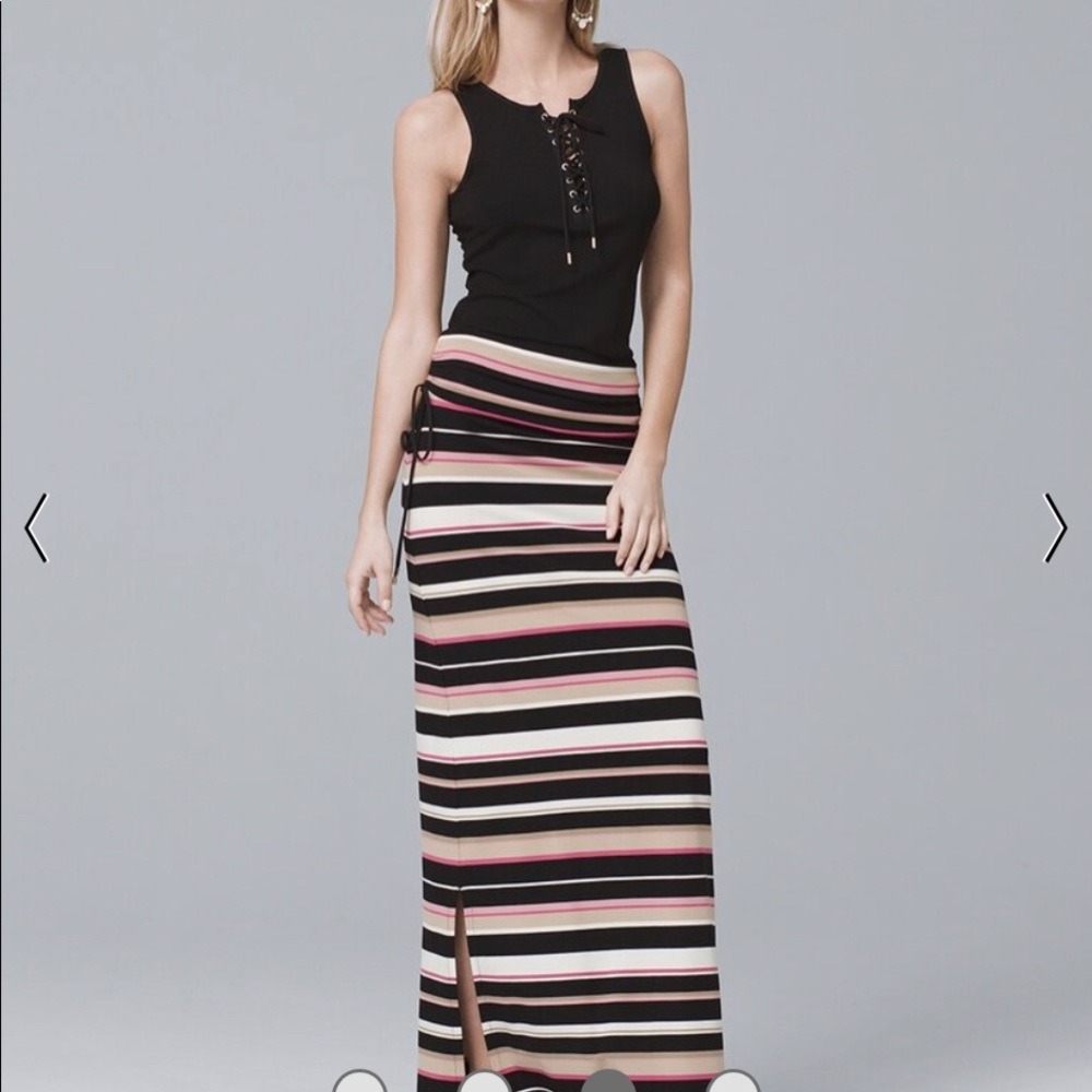 White House Black Market Convertible Stripe Maxi